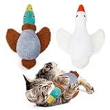 Potaroma Birds Cat Toys, 2 Pack Catnip Toys Soft Durable, Crinkle Sound Kicker Toys for Interactive Indoor Kitten Exercise 6.5 Inches for All Breeds