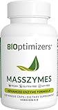 BiOptimizers MassZymes - Complete Digestive Enzymes Supplement for Gut Health - Bloating Relief for Men and Women - Lipase Amylase Bromelain Digestive Enzymes (120 Capsules)