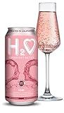 H2o (Complex Flavor) R1– California Rose Non Alcoholic Wine Infused Refreshment, 0.0% Alcohol, Jam-packed with flavor plus Hydrating Minerals (Larger 1.5x size Sparkling Rose, Pack of 1-12 Fl oz)