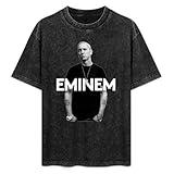 Couple Durable Vintage Oversized Cotton The Death of Slim Shady T-Shirt Comfortable Trendy Washed Shirt Edgy Crew Neck Short Sleeve for Outdoor Adventures S