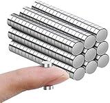rhinocats 150Pcs Small Round Magnets，6x2mm Refrigerator Magnets，Mini Rare Earth Magnets for Office, DIY,Fridge, Crafts and Science