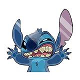 Stitch Funny Hitting Glass Cartoon Anime Cartoon Vinyl Decal Sticker for Car/Truck/Laptop