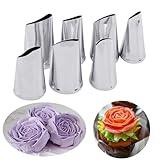 Hendiy 7Pieces/set Cake Decorating Tips Set Cream Icing Piping Fondant Rose Nozzle Pastry Tools Fondant Decorating Tools