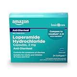 Amazon Basic Care Loperamide Hcl 2 Mg Softgels, Anti-Diarrheal, 24 Count (Pack of 1)