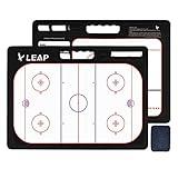 LEAP Coach Board Ice Hockey Tactical Coaching Two Sides with Full & Half Court Feature Premium Dry Erase Tool, Basketball Soccer Volleyball Baseball Football for Kids, Community, High School Team