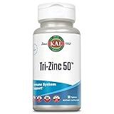 KAL Tri Zinc 50mg w/Zinc Citrate, Zinc Amino Acid Chelate and Zinc Picolinate, Healthy Metabolism and Immune Support Supplement, Vegan, Gluten Free, Non-GMO, 60-Day Guarantee, 90 Servings, 90 Tablets