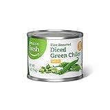 Amazon Fresh, Diced Green Chili Peppers, Mild, 4 Oz