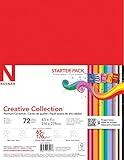 Neenah Astrodesigns Cardstock Pack 8.5"X11" 72/Pkg - 18 Bold & Vivid Colors