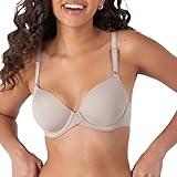 Maidenform womens One Fab Fit Modern Demi Lightly Padded Convertible Underwire T-shirt Dm7543 bras, Evening Blush/Sandshell, 32D US