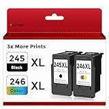 Skyink Compatible Ink Cartridge Replacement for Canon 245XL 246XL 245 246 XL (Black Color 2 Pack) PG245 CL246 MX490 MG2522 MX492 TR4520 TR4500 MG2520 TS3300 TS3322 MG2525 TR4522 TS3100 TS3122 TS3320