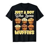 Just A Boy Who Loves Muffins Dessert Enthusiast Baked Goods T-Shirt
