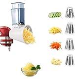 Slicer Shredder Attachment for Kitchenaid Stand Mixer, Salad Machine with Vegetable Slicer, Salad Maker, Food Slicers Cheese Grater Attachments for Kitchenaid Mixer Dishwasher Safe By Airpro,Blue