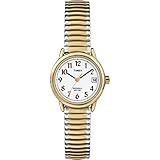 Timex Women's Easy Reader 25mm Watch – Two-Tone Case White Dial with Two-Tone Expansion Band