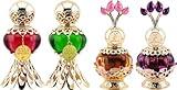 Khadlaj Malika Collection for Women 4 Pc Perfume Oil Set (Red + Green + Pink Musk + Purple Musk) 0.67 Ounce × 4