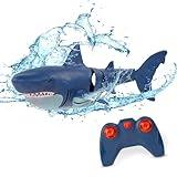 Terra by Battat – Remote Control Shark – Bath & Pool Shark Toy – Gift for Boys&Girls 6 Years + – Rechargeable Water Toys – Electronic Great White – Multidirectional Swimming