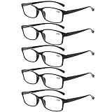 NORPERWIS Reading Glasses 5 Pairs Quality Readers Spring Hinge Vintage Glasses for Reading for Men and Women (5 Pack Black, 2.5)