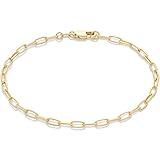 Amazon Essentials 14K Gold Plated Paperclip Chain Bracelet 7.5", Yellow 14K Gold