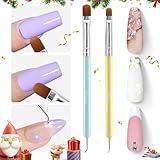 Beetles Nail Art Clean Up Brushes, 2 PCS Nail Brush with Dotting Tool for Cleaning, Size16+Size 6 Nail Art Design Acrylic Nail Brush design French Tips Tool Nail Brushes For Nail Art Manicure