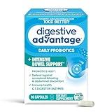 Digestive Advantage IBS Daily Probiotic Capsules for Digestive Health & Gut Health, Probiotics for Men and Women (96 Count Box) - Digestible Enzymes