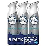 Febreze Air Mist Air Freshener Spray, Odor-Fighting Room Spray, Air Fresheners for Home and Bathroom and Kitchen, Aerosol Can, Heavy Duty Crisp Clean Scent, 8.8oz, 3 Count