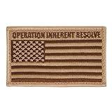Operation Inherent Resolve USA Flag Hook & Loop Morale Patch