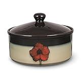 Pfaltzgraff Painted Poppies Round Covered Casserole Dish