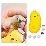 MANON ROSA Bird Nail Grinder, Bird Beak Grinder- Safe and Quiet Bird Nail Care Tool, Complete Grooming Kit for Parrots Conures Cockatiels Finches Parakeets, Premium Beak Maintenance (Yellow)