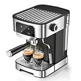 LERTIN Espresso Machine 20 Bar, Professional Espresso Maker With Auto Milk Frother, Home Compact Espresso Coffee Machine With Led Touch Screen, 61OZ Removable Water Tank For Latte, Cappuccino