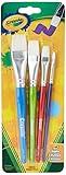 Crayola Large Paint Brushes (4ct), Kids Paint Brush Set, Thin & Thick Paint Brushes, for Acrylic, Tempera, Water Based Paint, Ages 3+