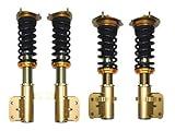 Yonaka Compatible with Subaru WRX 02-07 STi 2004 Spec 2 Fully Adjustable 28 Way Dampening Coilovers Shocks Springs Struts Set Kit