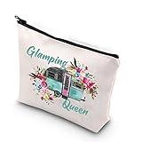 TSOTMO Glamping Gift for Women Clamping Queen Nature Lover Zipper Pouch Makeup Bag (Glamping Queen)