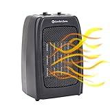 Comfort Zone CZ442E Personal Energy Save Ceramic Heater - 1500W Portable with Adjustable Thermostat, Tip-Over Switch & Overheat Protection, Black