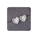 Today 2025 Diamond Stud Earrings for Women Amaon Outlet Store Clearance+Prime Cute Heart Hypoallergenic Stud Earrings with Cubic Zirconia Trendy Valentines Day Birthday Gifts