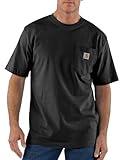 Carhartt Men's Loose Fit Heavyweight Short-Sleeve Pocket T-Shirt (Also Available in Big & Tall), Black, XX-Large