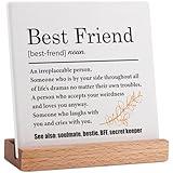 Best Friend Definition Gifts for Women Friend, Birthday Gifts for Best Friend, Friendship Gifts for Women Friends, Thank You Gifts for Women, Desk Decorative Plaque Sign for BFF Bestie