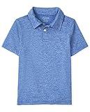 The Children's Place Boys' Short Sleeve Performance Polo, Renew Blue, Medium