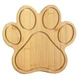 Totally Bamboo Paw Shaped Bamboo Wood Cutting Board and Charcuterie Board, Great Gift for Dog and Cat Lovers