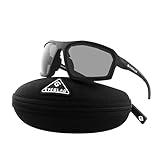 EYEGLAD REV Z87+ Powersports Motorcycle Riding Goggles HD High Contrast UV400 Sports Wrap Sunglasses Safety Glasses (Phantom Grey)