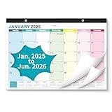 Desk Calendar 2025-2026 , AgePlace Wall Calendar 2025-2026 Covers January 2025 to June 2026, Large 17" x 12" Desktop Monthly Calendar for Home School & Office, Perfect for Keeping Track of Important Dates