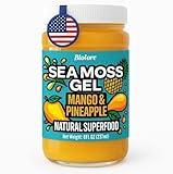 Biolore Sea Moss Gel Mango-Pineapple Made in USA Raw Wildcrafted Irish Seamoss Essential Vitamins Trace Minerals Vegan Superfood, Jam, Jelly & Sweet Spread Gifts (Mango-Pineapple 8OZ)