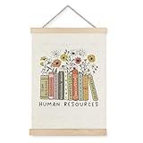 BearCake Human Resources Wall Art Office Decor,Human Resources Gifts for Women,Future HR Manager Student Graduation Gifts, 12x16 Inches Framed