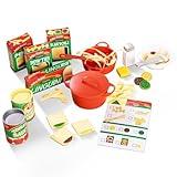 Melissa & Doug Prepare & Serve Pasta Set with Toy Food & Kids Play Kitchen Accessories, Montessori-Inspired Preschool Learning Toys for Girls & Boys 3+