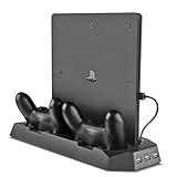 ICESPRING Vertical Stand Charger Cooling Station for PS4 Pro/Slim 2-in-1 with Dual Charger Ports and USB HUB