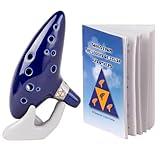 Deekec Zelda Ocarina with Song Book (Songs From the Legend of Zelda) 12 Hole Alto C Link's Zelda Ocarinas Gift for Zelda Lover with Display Stand Protective Bag