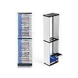 Nargos Video Game Storage Stand Tower for PS5/ PS4/ PS3/ Xbox Series S & X/Xbox one Game, Universal Game Disc Holder Vertical Blu Ray Case Organizer