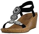 Skechers womens Beverlee - Date Glam Sandal , Black , 9.5 medium US
