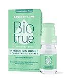 Biotrue Hydration Boost Eye Drops, Preservative Free, Soft Contact Lens Friendly for Irritated and Dry Eyes from Bausch + Lomb, Naturally Inspired, 0.33 FL OZ (10 mL)