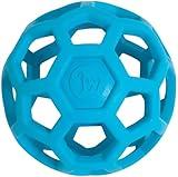 JW Pet Hol-ee Roller Dog Toy Puzzle Ball, Natural Rubber, Small (3 Inch Diameter), Colors May Vary