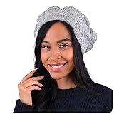 Nollia Soft Knit Solid Color Beanie, Chic, and Lightweight Crochet Knitted Style Beanie Hat for Women, One Size Slouchy Hat Silver