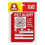 Pet Alert Safety Fire Rescue Sticker - Save Our Pets Emergency Pet Inside Decal - in Case of Emergency Danger Pet in House Home Window Door Sign